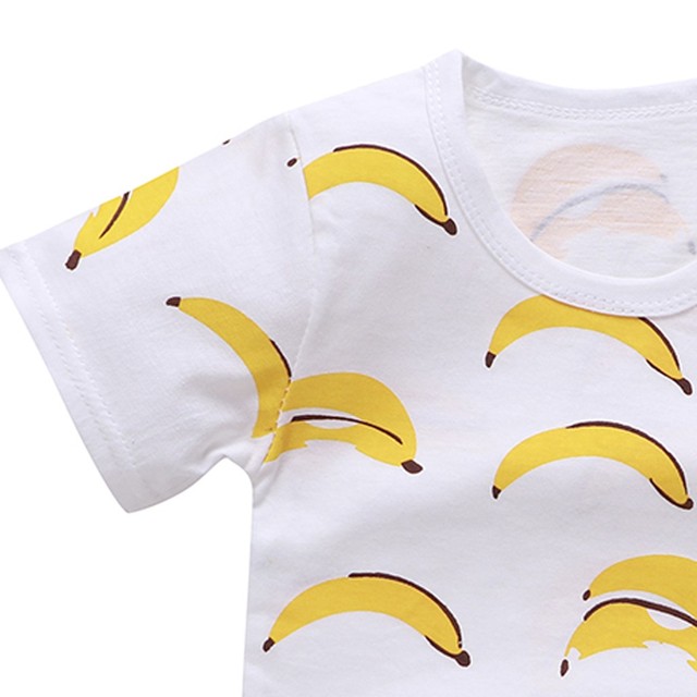 Zestaw ubrań dla niemowląt Boys Baby i dziewczynek na lato: T-Shirt z krótkim rękawem i krótkie stroje domowe z kartonowymi motywami - Wianko - 24