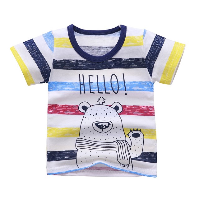 Zestaw ubrań dla niemowląt Boys Baby i dziewczynek na lato: T-Shirt z krótkim rękawem i krótkie stroje domowe z kartonowymi motywami - Wianko - 12