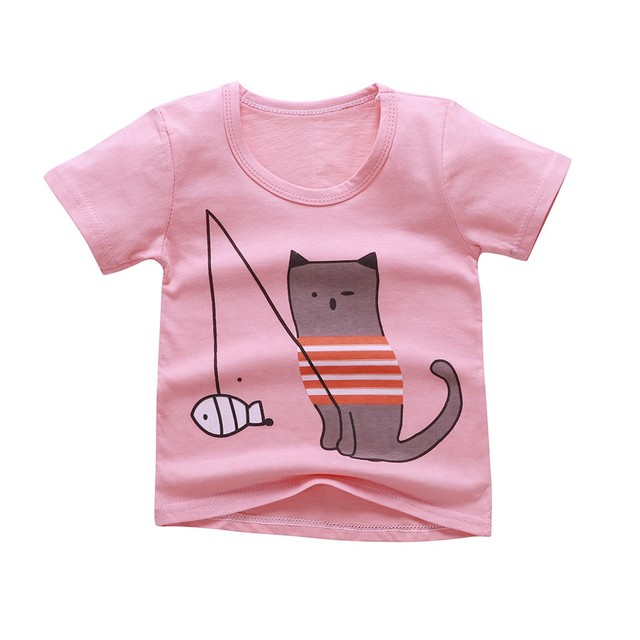 Zestaw ubrań dla niemowląt Boys Baby i dziewczynek na lato: T-Shirt z krótkim rękawem i krótkie stroje domowe z kartonowymi motywami - Wianko - 6