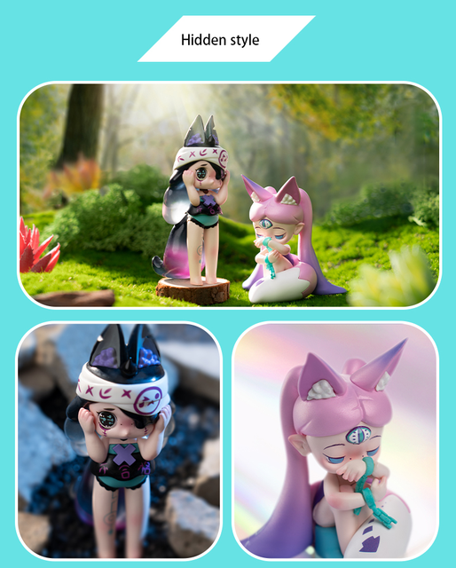 Pudełko z niespodzianką Fox Of Wonderland - 8 sztuk modeli zwierząt podróżujących z Anime- inspirujący dekoracje urodzinowe - Wianko - 8