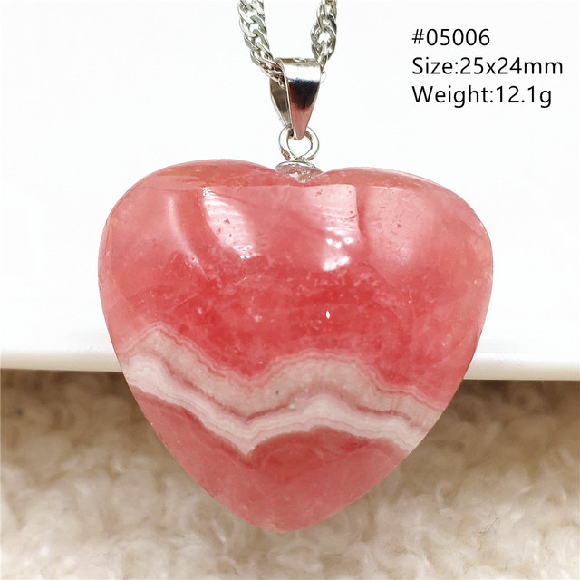 Rhodochrosite - Oryginalny wisiorek z naturalną czerwoną różą, kamień Rhodochrosite, srebro 925 AAAAA - Wianko - 70