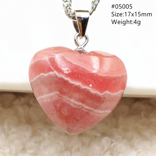 Rhodochrosite - Oryginalny wisiorek z naturalną czerwoną różą, kamień Rhodochrosite, srebro 925 AAAAA - Wianko - 9