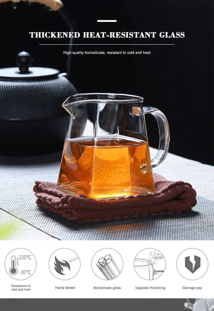 Kubek szklany SENDIAN o dużej pojemności, odporny na wysoką temperaturę, z filtrem do herbaty (2021) - Wianko - 1