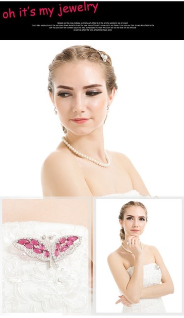 Nausznice LUOTEEMI imitacja białej perły z cyrkoniami (AAA) - biżuteria elegancka dla kobiet - Wianko - 2