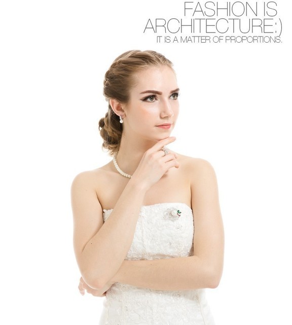 Nausznice LUOTEEMI imitacja białej perły z cyrkoniami (AAA) - biżuteria elegancka dla kobiet - Wianko - 6