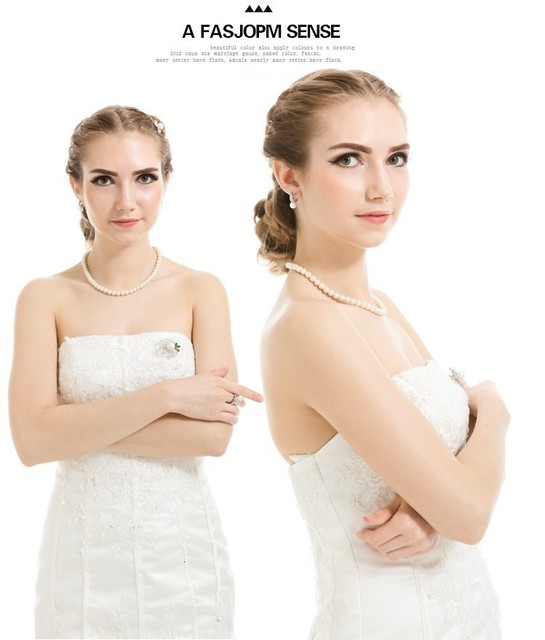 Nausznice LUOTEEMI imitacja białej perły z cyrkoniami (AAA) - biżuteria elegancka dla kobiet - Wianko - 4