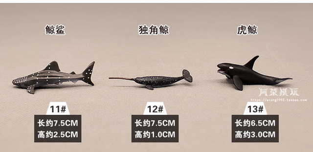 Figurka akcji Zanurkujący w miniaturze w oceanie Modele morskich zwierząt Dekoracja akwarium Akcesoria do akwarium Figurka rekina wielorybiego - Wianko - 15
