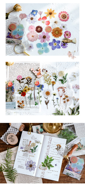 40 sztuk naklejek roślin kwiat grzyb dziennik do scrapbookingu Bullet Journal Laptop Album szkolne artykuły artystyczne - Wianko - 6