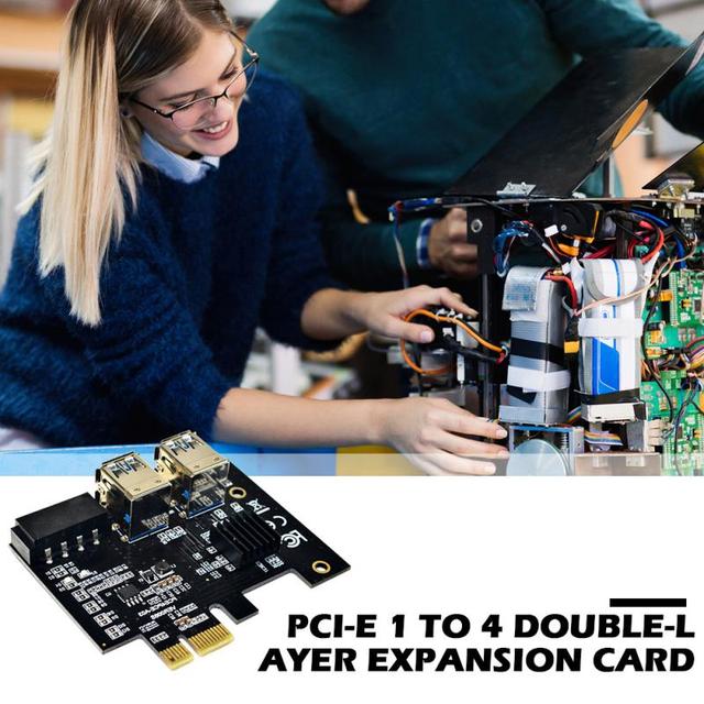 Adapter PCI-E na PCIe x1 do x16 zasilany przez Molex 4-pin, 4-portowy mnożnik USB 3.0 do karty górniczej BTC - Wianko - 4