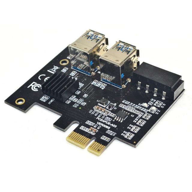 Adapter PCI-E na PCIe x1 do x16 zasilany przez Molex 4-pin, 4-portowy mnożnik USB 3.0 do karty górniczej BTC - Wianko - 17