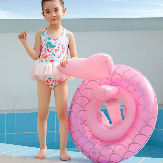 Nadmuchiwana syrenka dla dzieci - obręcz do pływania z imitacją płetw, idealna na letnią imprezę na plaży, dla małych pływaków, pływanie w basenie i inne aktywności w wodzie - Wianko - 17