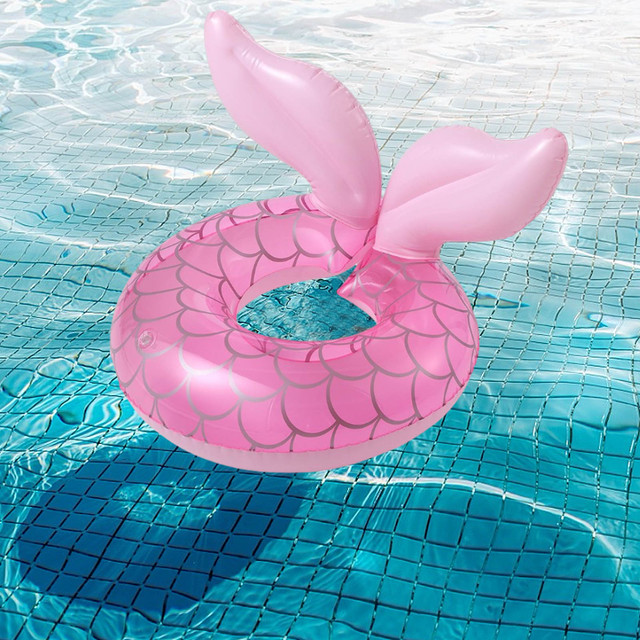 Nadmuchiwana syrenka dla dzieci - obręcz do pływania z imitacją płetw, idealna na letnią imprezę na plaży, dla małych pływaków, pływanie w basenie i inne aktywności w wodzie - Wianko - 20