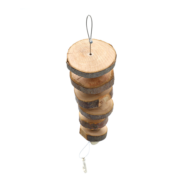 Drewniany gryzak jabłko dla małych zwierząt: królików, chomików i świnki morskiej (22cm) - Wianko - 4