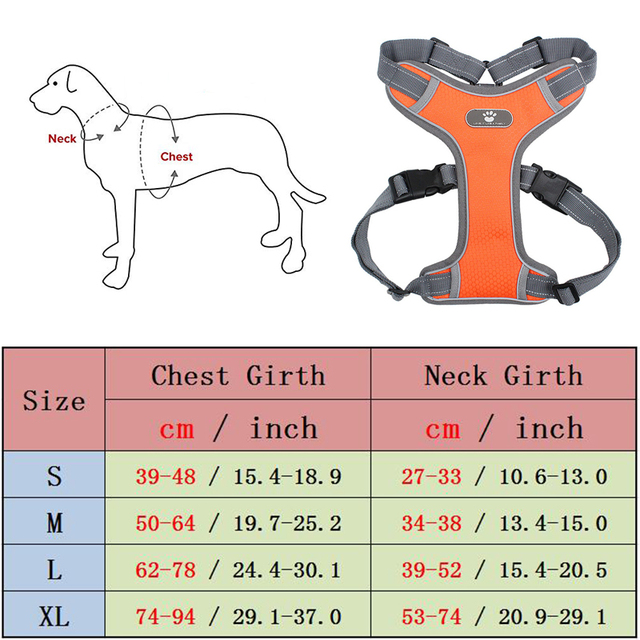 Nowy odblaskowy pas piersiowy dla dużego psa - szelki ze siatkową kamizelką dla labradora, pitbulla i husky'ego, idealne do treningu i chodzenia - Wianko - 10