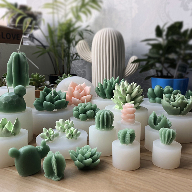 Forma na mydło z silikonu do robienia ręcznie wykonanych, 3D, wielomateriałowych roślin w kształcie kwiatu do muffinek i puddingu - Wianko - 11
