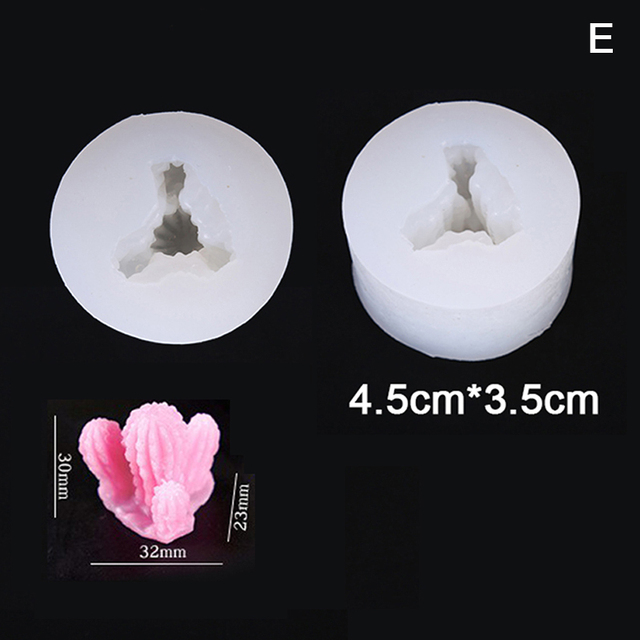 Forma na mydło z silikonu do robienia ręcznie wykonanych, 3D, wielomateriałowych roślin w kształcie kwiatu do muffinek i puddingu - Wianko - 5