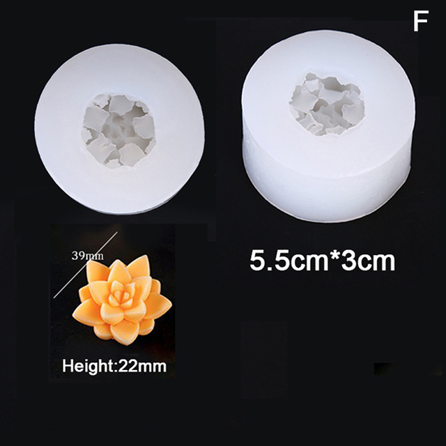 Forma na mydło z silikonu do robienia ręcznie wykonanych, 3D, wielomateriałowych roślin w kształcie kwiatu do muffinek i puddingu - Wianko - 6