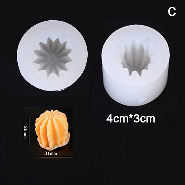 Forma na mydło z silikonu do robienia ręcznie wykonanych, 3D, wielomateriałowych roślin w kształcie kwiatu do muffinek i puddingu - Wianko - 3