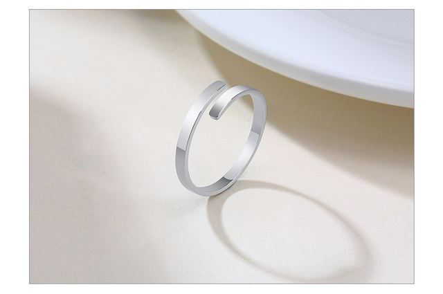 Personalizowany pierścień z grawerowaną nazwą dla kobiet - stal nierdzewna, regulowany rozmiar - Wianko - 9