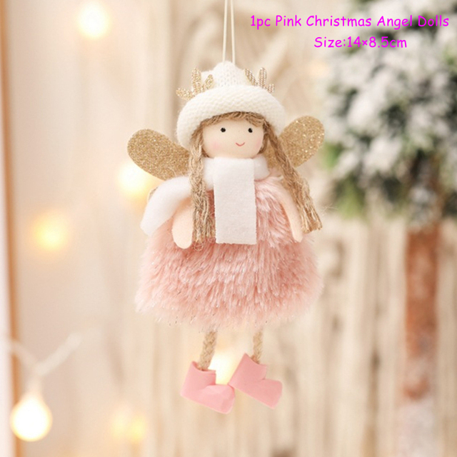 Nowość 2021: Anioł bożonarodzeniowy - lalka wisząca na choinkę - dekoracja świąteczna - Wianko - 2