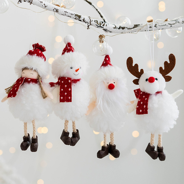 Nowość 2021: Anioł bożonarodzeniowy - lalka wisząca na choinkę - dekoracja świąteczna - Wianko - 5