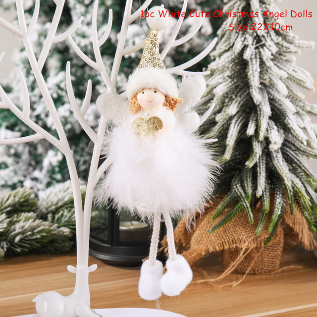 Nowość 2021: Anioł bożonarodzeniowy - lalka wisząca na choinkę - dekoracja świąteczna - Wianko - 43