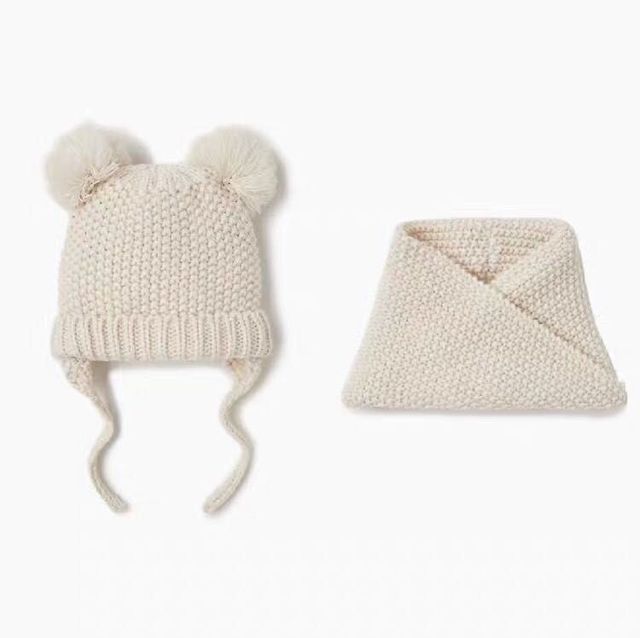 Dziecięcy kapelusz i nieskończoności szalik z solidnej dzianiny, wiosna/jesień/zima 2021, dla chłopców i dziewczynek - Wianko - 7