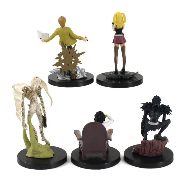 Figurka akcji Anime Death Note - zestaw 5 sztuk: światło zabójcy Yagami, MisaMisa, L, Ryuuku, Rem - model kolekcjonerski zabawki PVC - Wianko - 3