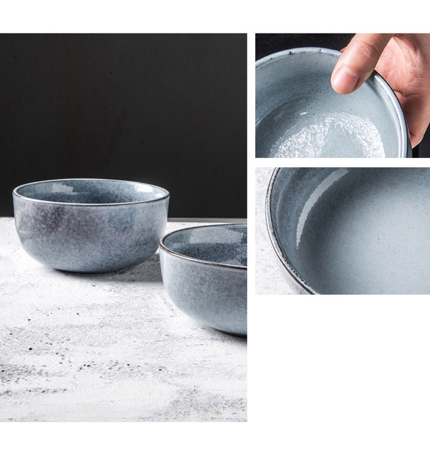 Nordyckie ceramiczne zastawy stołowe - duży płaski talerz, spersonalizowane naczynia w stylu zachodnim - Wianko - 3