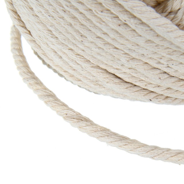 Miękki bawełniany sznur Macrame DIY - naturalna beżowa kolorystyka, ręcznie wiązany - Wianko - 6