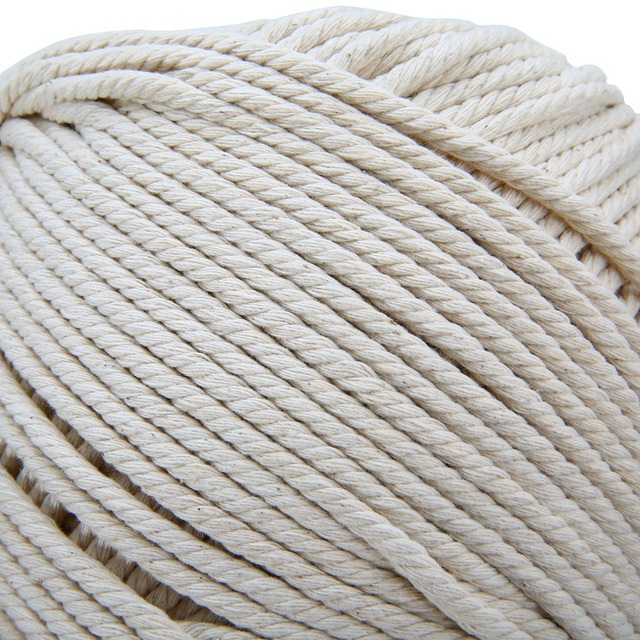 Miękki bawełniany sznur Macrame DIY - naturalna beżowa kolorystyka, ręcznie wiązany - Wianko - 5