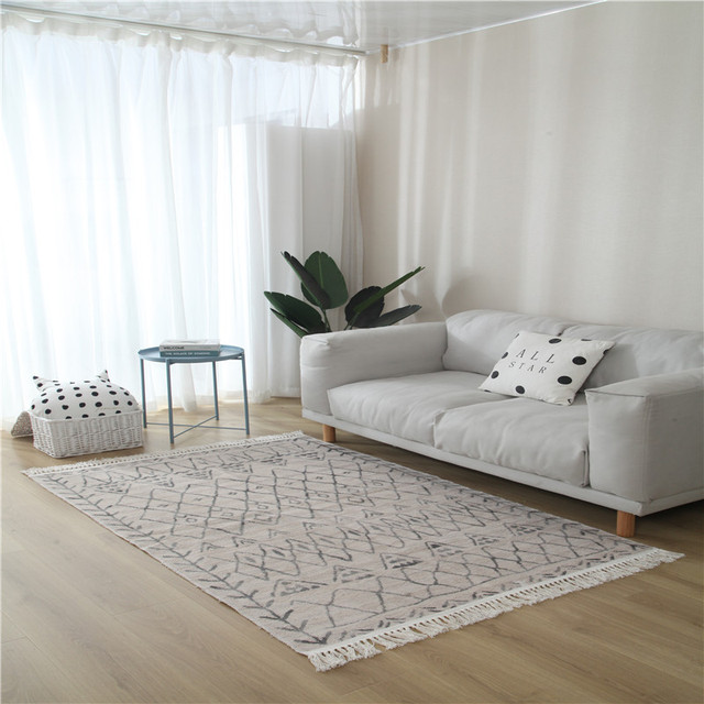 Dywany Makrama - Duży etniczny dywan do salonu i sypialni, antypoślizgowa mata podłogowa ręcznie tkana - Wianko - 13