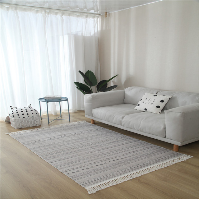 Dywany Makrama - Duży etniczny dywan do salonu i sypialni, antypoślizgowa mata podłogowa ręcznie tkana - Wianko - 28