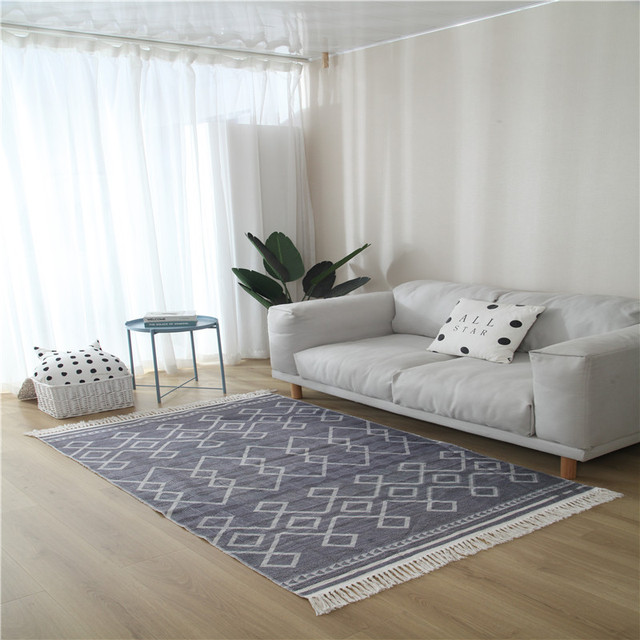 Dywany Makrama - Duży etniczny dywan do salonu i sypialni, antypoślizgowa mata podłogowa ręcznie tkana - Wianko - 14