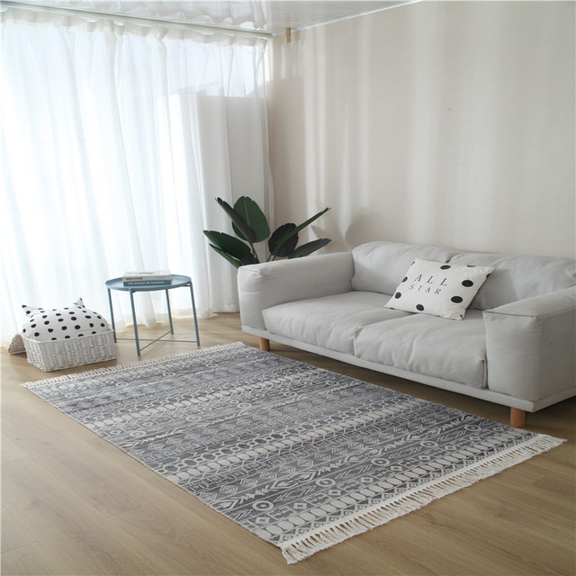 Dywany Makrama - Duży etniczny dywan do salonu i sypialni, antypoślizgowa mata podłogowa ręcznie tkana - Wianko - 18
