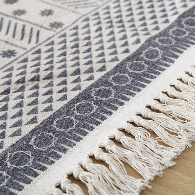 Dywany Makrama - Duży etniczny dywan do salonu i sypialni, antypoślizgowa mata podłogowa ręcznie tkana - Wianko - 7