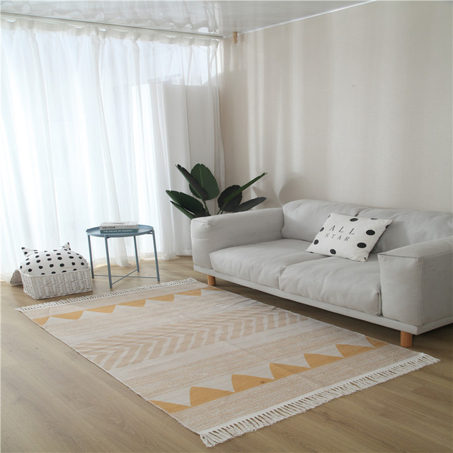 Dywany Makrama - Duży etniczny dywan do salonu i sypialni, antypoślizgowa mata podłogowa ręcznie tkana - Wianko - 25