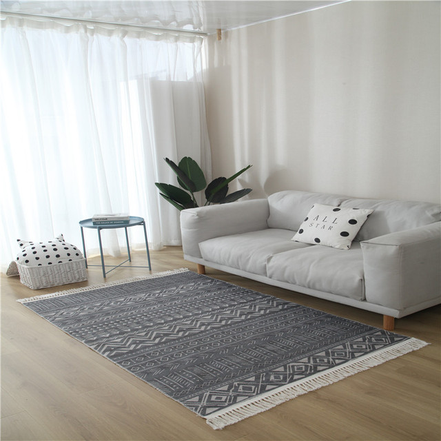 Dywany Makrama - Duży etniczny dywan do salonu i sypialni, antypoślizgowa mata podłogowa ręcznie tkana - Wianko - 23