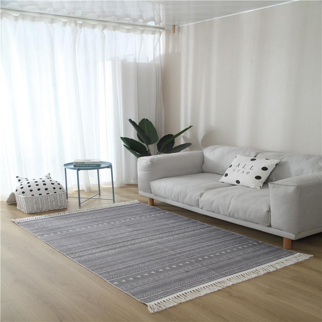 Dywany Makrama - Duży etniczny dywan do salonu i sypialni, antypoślizgowa mata podłogowa ręcznie tkana - Wianko - 17