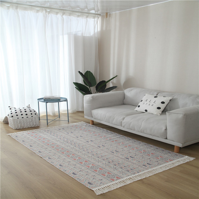 Dywany Makrama - Duży etniczny dywan do salonu i sypialni, antypoślizgowa mata podłogowa ręcznie tkana - Wianko - 26