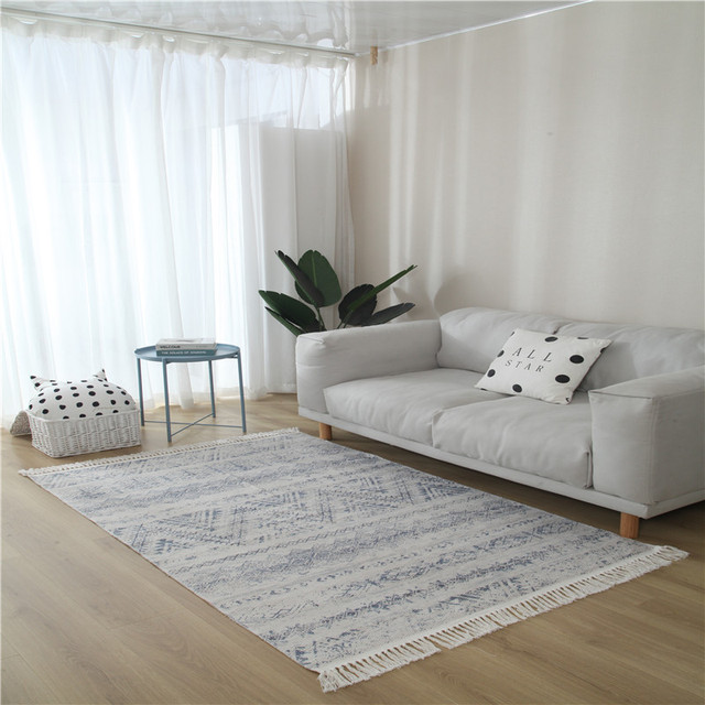 Dywany Makrama - Duży etniczny dywan do salonu i sypialni, antypoślizgowa mata podłogowa ręcznie tkana - Wianko - 15