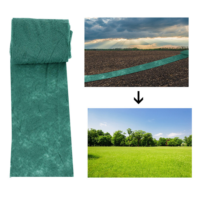 Biodegradowalne nasiona trawy Starter Mat - 3/10M x 0.2M - narzędzia do kiełkowania trawy - Wianko - 2