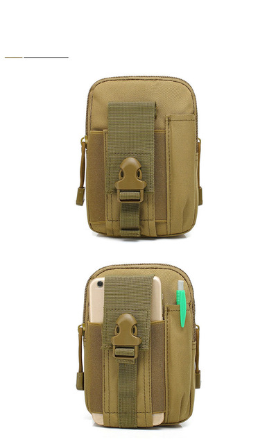 Nylonowa torba taktyczna do noszenia telefonu komórkowego – kamuflaż, talia, wspinaczka - Wianko - 4