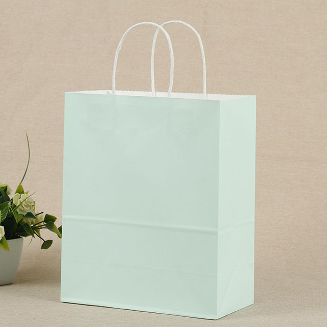 Festiwalowe torby DIY 10 sztuk/paczka 21x15x8cm - papierowe torby na prezenty i zakupy z uchwytem - Drop Shipping - Wianko - 12