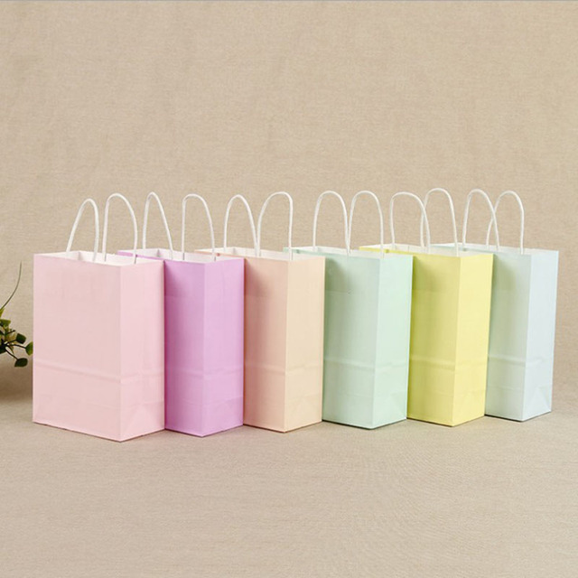 Festiwalowe torby DIY 10 sztuk/paczka 21x15x8cm - papierowe torby na prezenty i zakupy z uchwytem - Drop Shipping - Wianko - 13