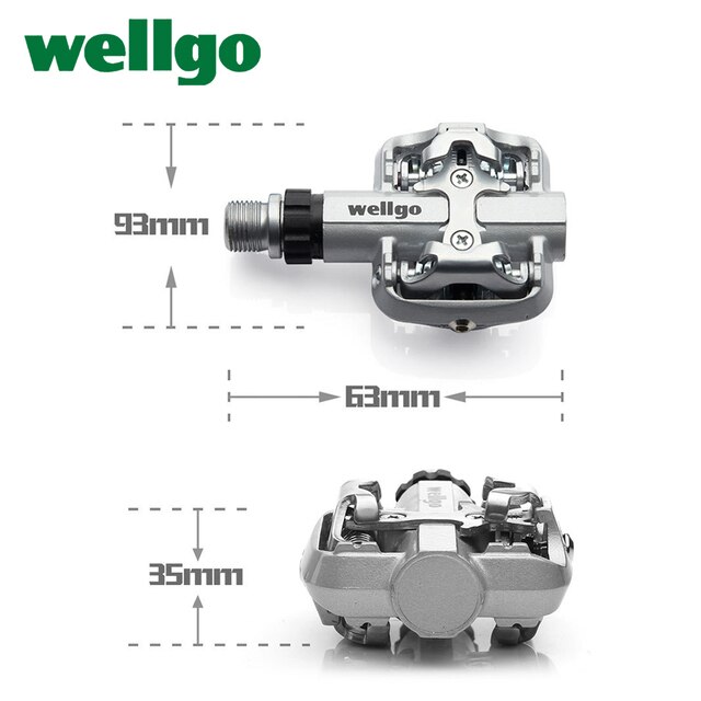 Wellgo WM001 - pedały rowerowe z aluminium Ultralight Road MTB samoblokujące zatrzaskowy pedał 2 DU - Wianko - 10