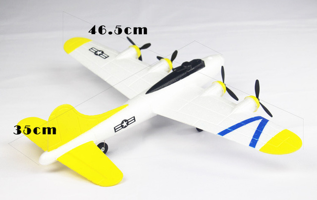 Zdalnie sterowany samolot RC 2019 Bomber Flighter - zabawka do zabawy na zewnątrz, model samolotu z automatycznym balansem, ładowarka USB 2-kanałowa - Wianko - 13