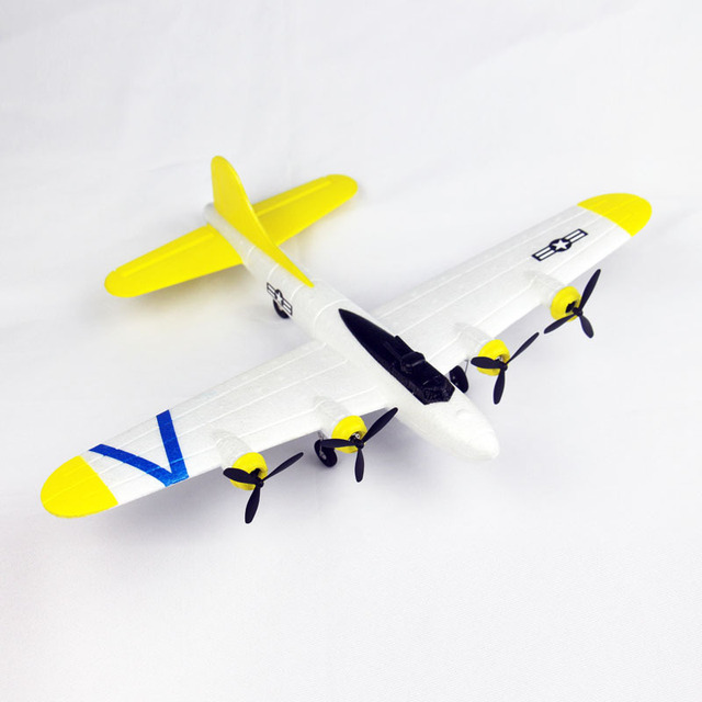 Zdalnie sterowany samolot RC 2019 Bomber Flighter - zabawka do zabawy na zewnątrz, model samolotu z automatycznym balansem, ładowarka USB 2-kanałowa - Wianko - 4