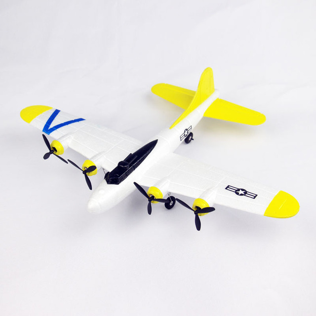 Zdalnie sterowany samolot RC 2019 Bomber Flighter - zabawka do zabawy na zewnątrz, model samolotu z automatycznym balansem, ładowarka USB 2-kanałowa - Wianko - 3