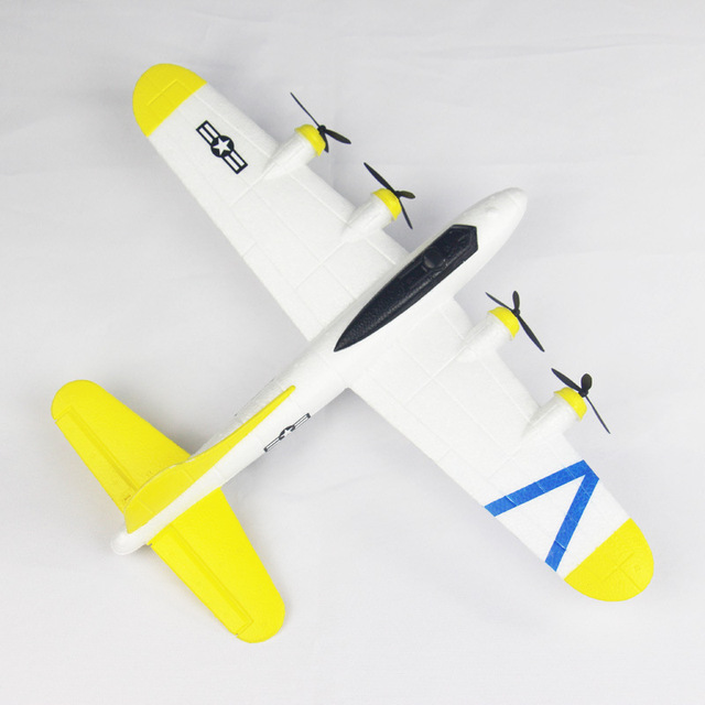 Zdalnie sterowany samolot RC 2019 Bomber Flighter - zabawka do zabawy na zewnątrz, model samolotu z automatycznym balansem, ładowarka USB 2-kanałowa - Wianko - 5